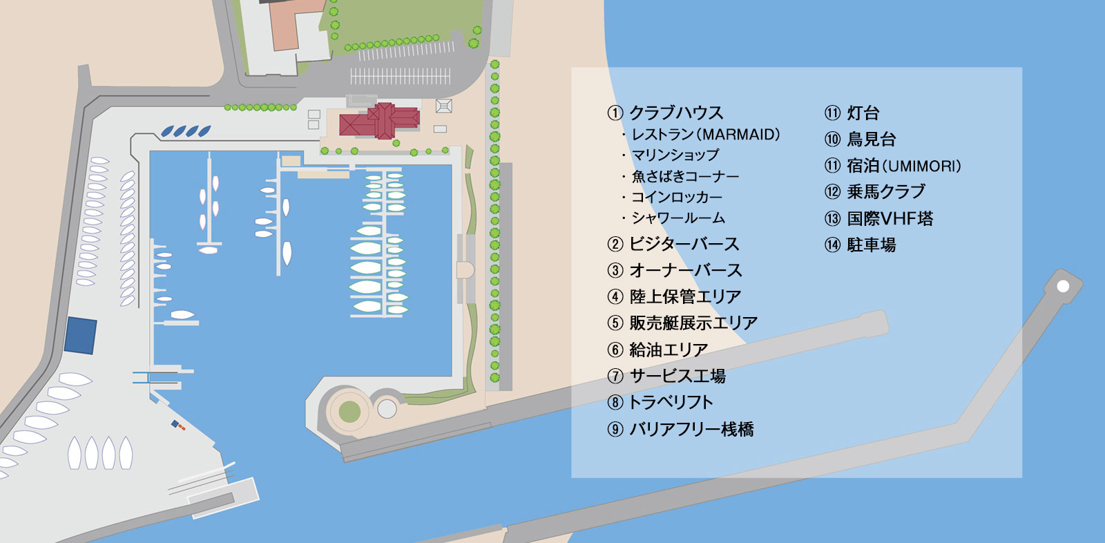 マリーナ河芸エリアマップ